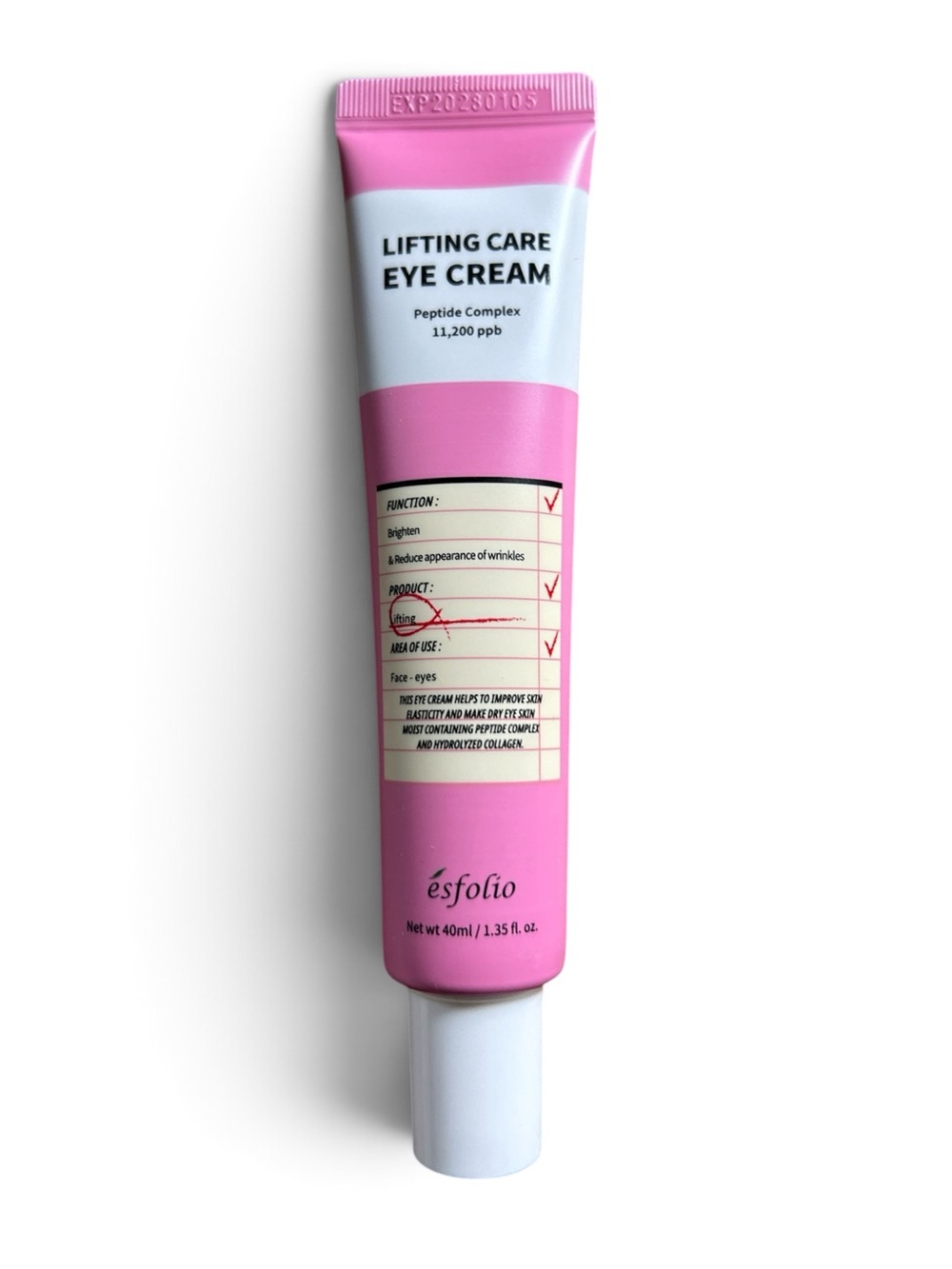 Esfolio Lifting Care Eye Cream - Peptide Complex -
